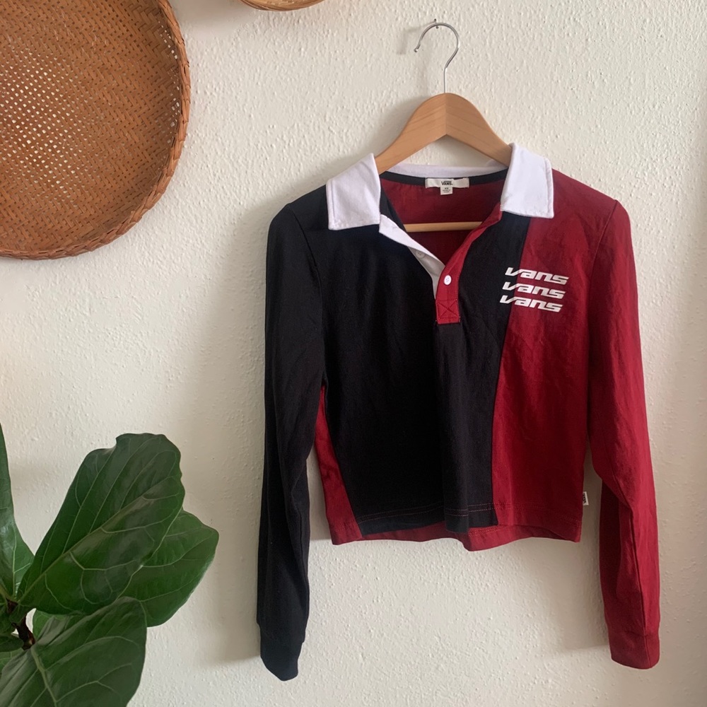 Vans long sleeve polo top